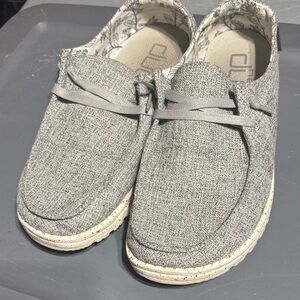 Hey Dude Gray Textured Womens Loafers